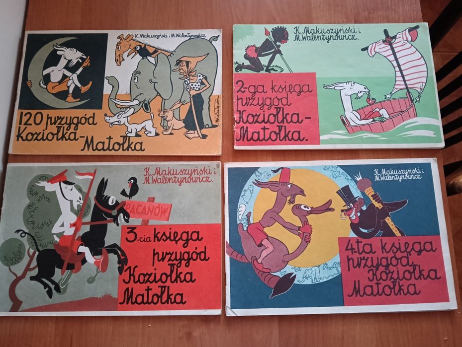 Zestaw 4 książek o przygodach Koziołka Matołka