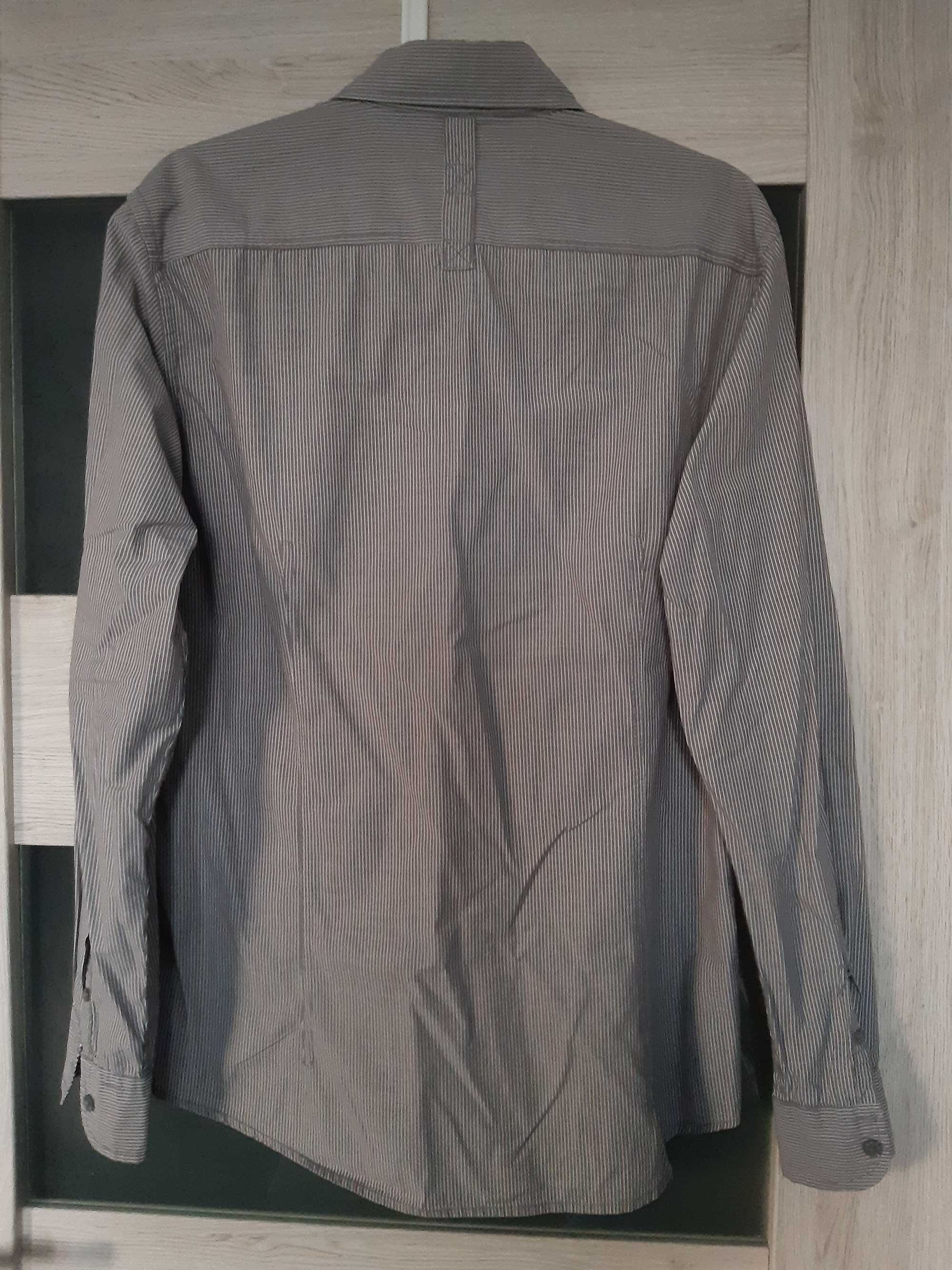 Elegancka koszula w szare paski Reserved