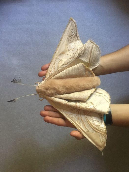 Интерьерная текстильная бабочка мотылек. Арт-текстиль бабочка