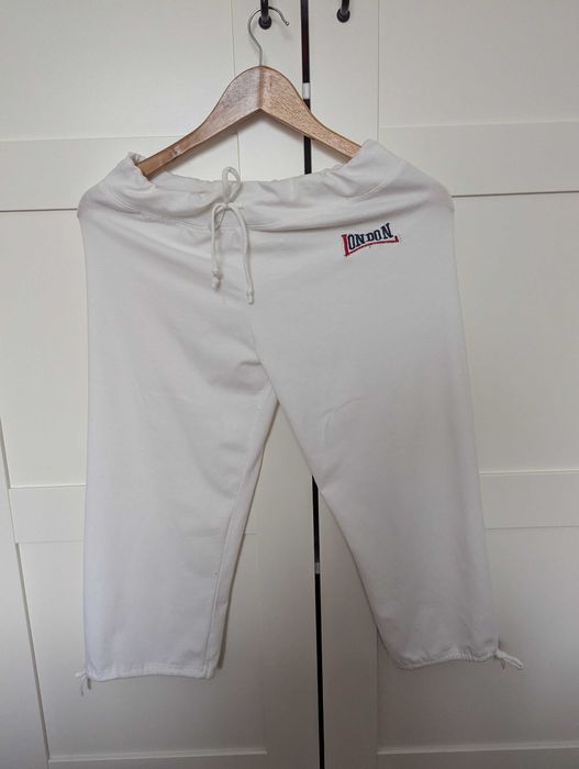 Spodnie rybaczki materiałowe białe 3/4 rozmiar xl/XXL