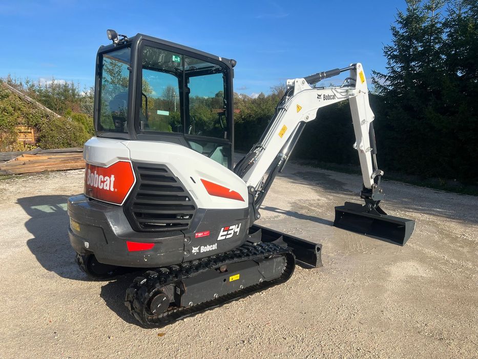 Bobcat Minikoparka BOBCAT E34 22r dodatk linie hydr e35 e 34 e35z cat 304 303,5 serwisowana 1 wł koparka gąsienicowa yanmar sanny Takeuchi Kubota 3,5tony  Koparka mini BOBCAT E34 Gąsienicowa 3.5 tony e 34 35 cat 303.5 304 305