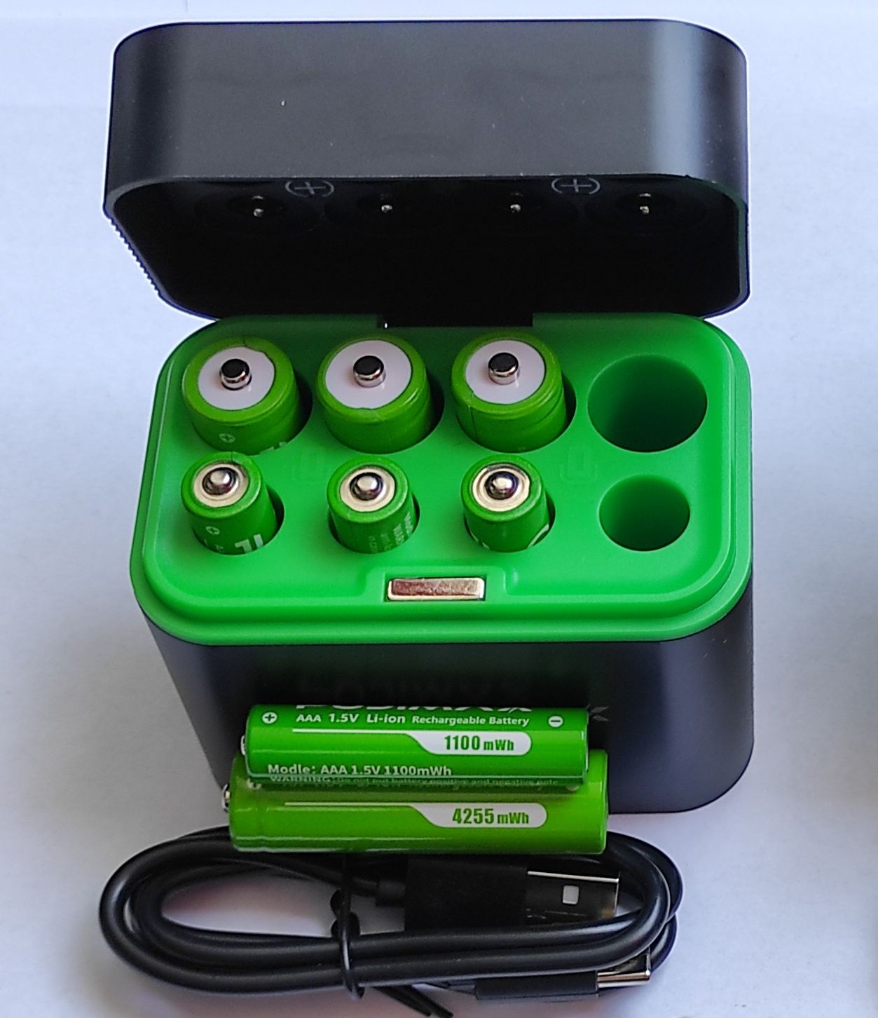 Батарейки акумуляторні AA AAA 1.5V, usb type-c, Pujimax