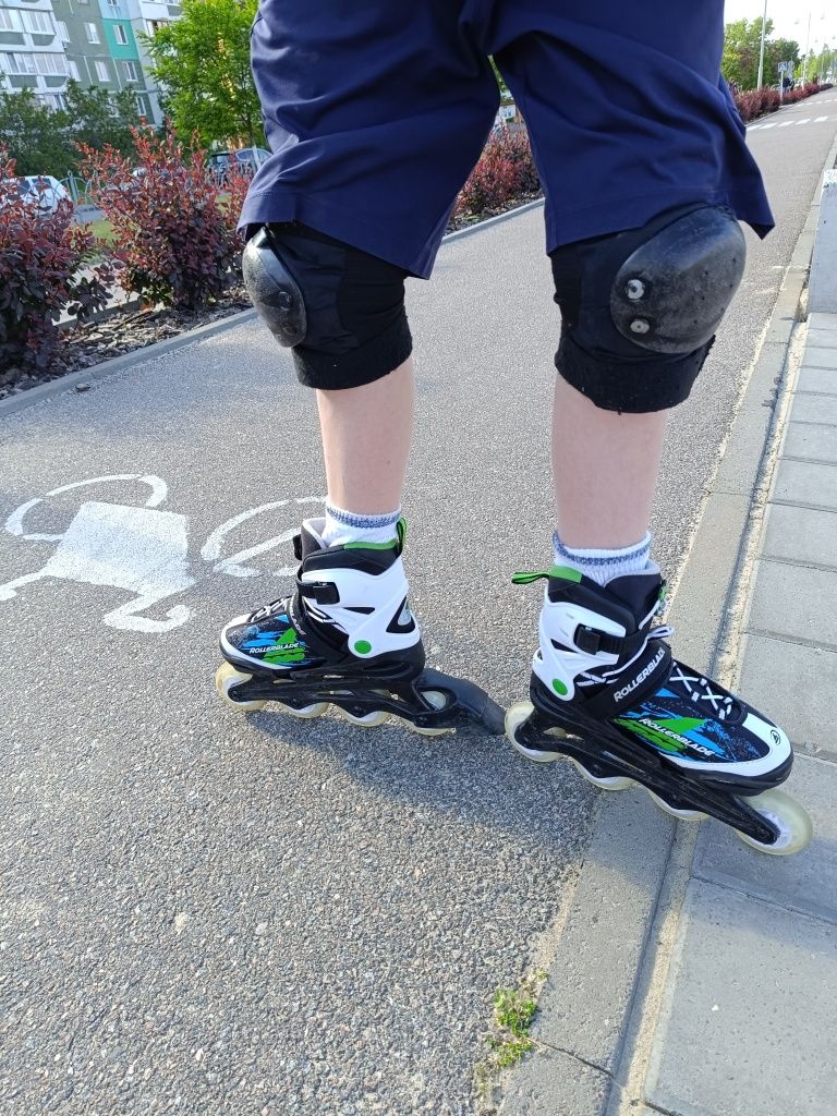 Дитячі ролики Rollerblade розсувні р. 30.5-35 Роликові ковзани Сумка