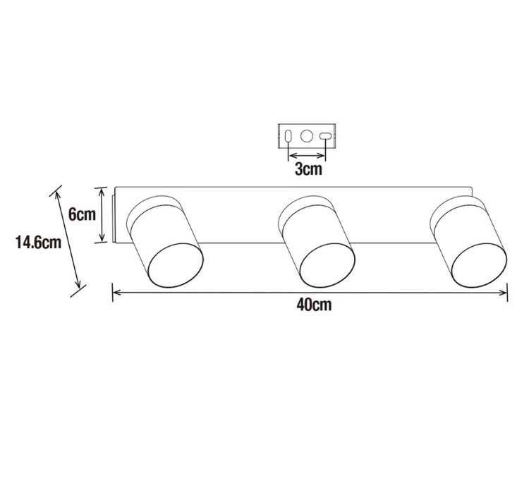 Foco de luz ip44 para wc