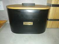 Chlebak blaszany czarny bambus metalowy metal blacha bread