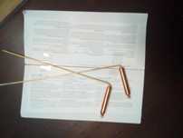 Dual Rod, Varas de Radiestesia em COBRE - Novas