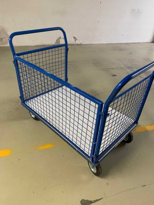 Wózek transportowy z 3 burtami z siatki 1250x800mm
