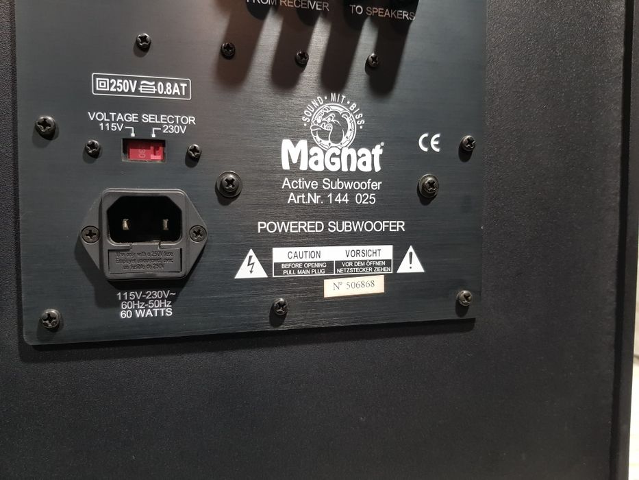 Активний сабвуфер MAGNAT MOTION SUB 25A, потужність 65 Вт, б/у