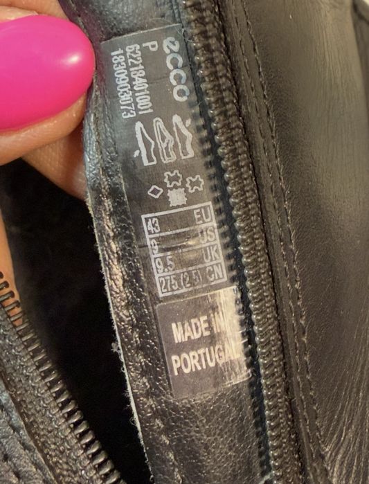 Зимние кожаные ботинки Ecco 43 р