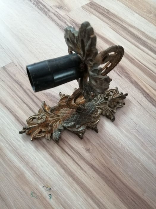 Kinkiet mosiężny zlocony antyk