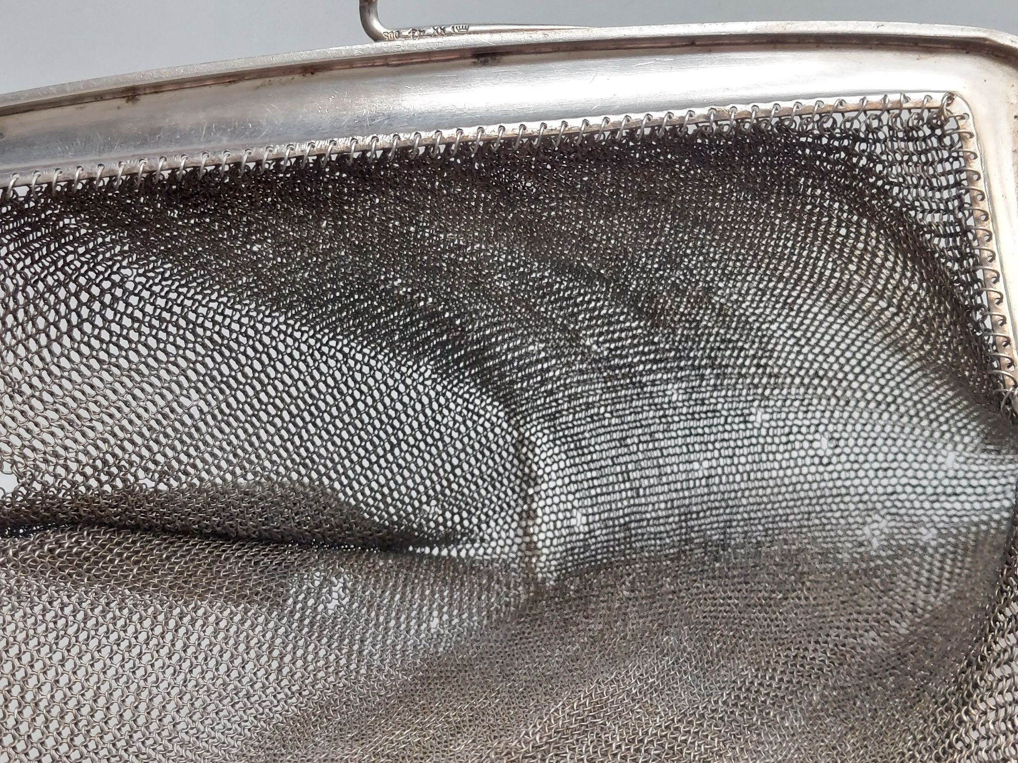 Stara torebka ze srebra 800 ocechowana
