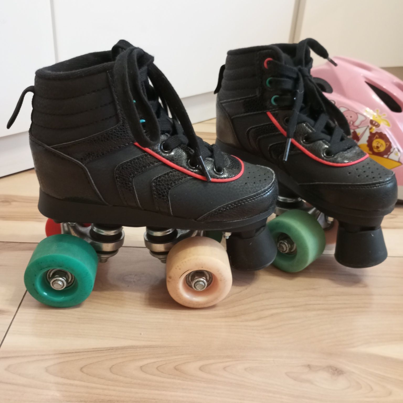 Wrotki +kask dla dzieci Oxelo r.30/19 wysyłka