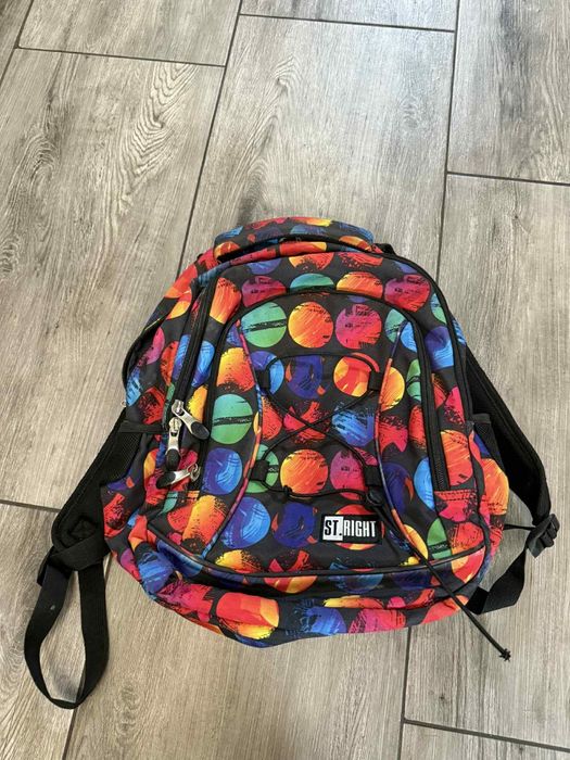 Plecak młodzieżowy ST.RIGHT COLOURFUL DOTS kolorowe kule