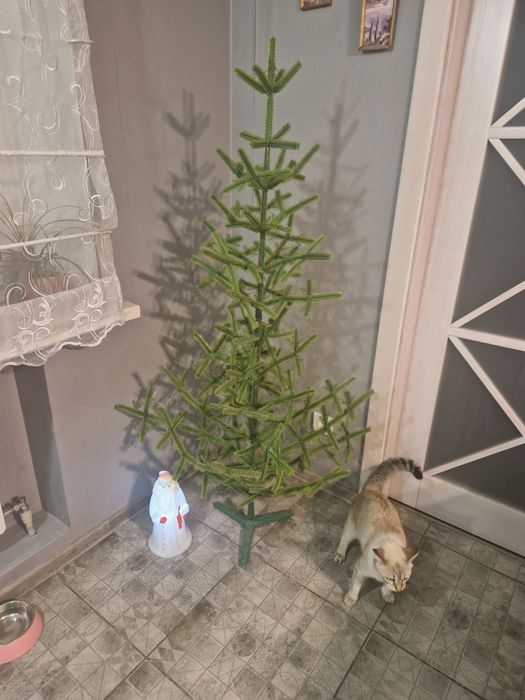 Советская ёлка + большая коллекция СССР игрушек + Дед Мороз в подарок!