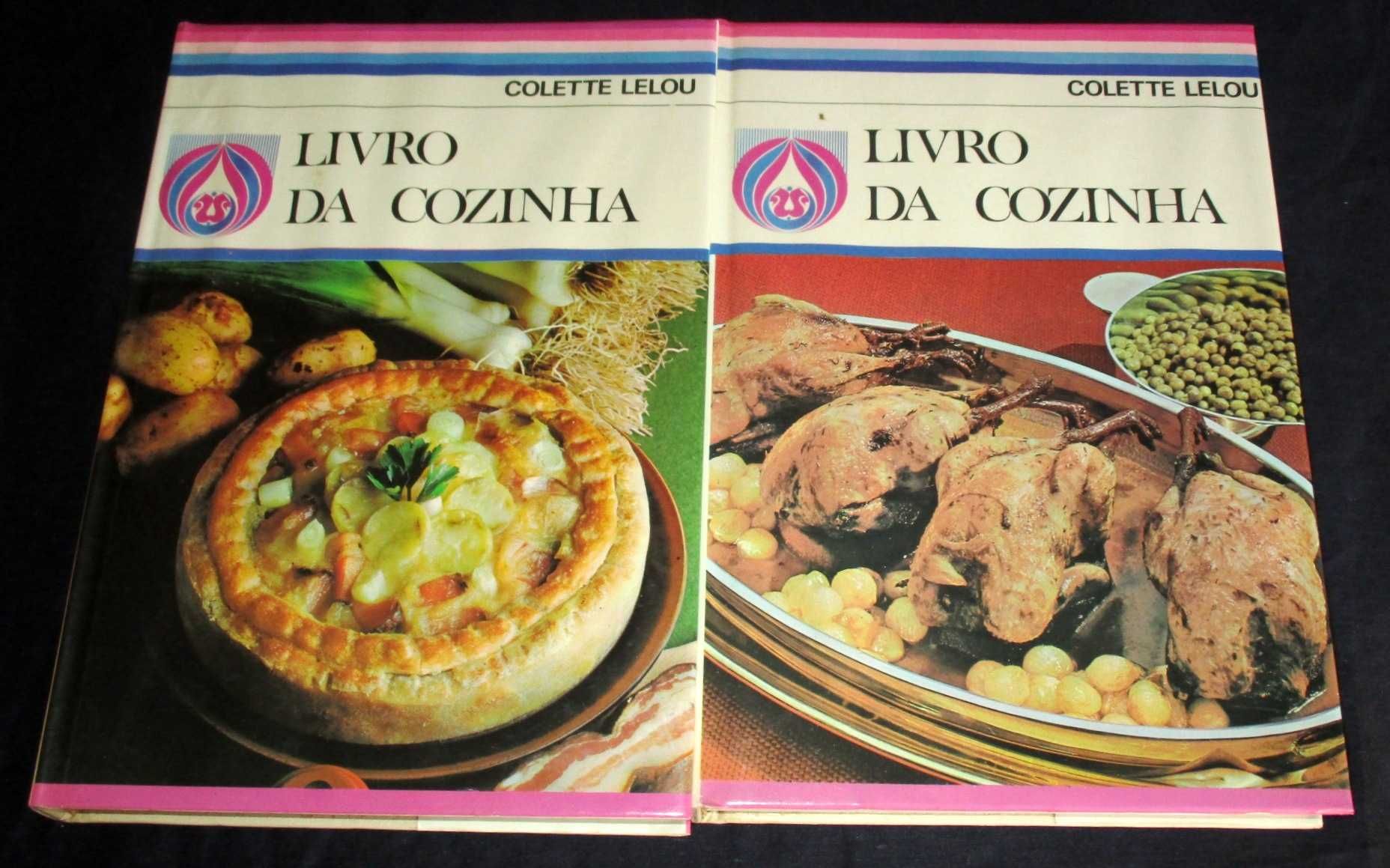 Livro da Cozinha Colette Lelou 2 volumes Biblioteca do Lar