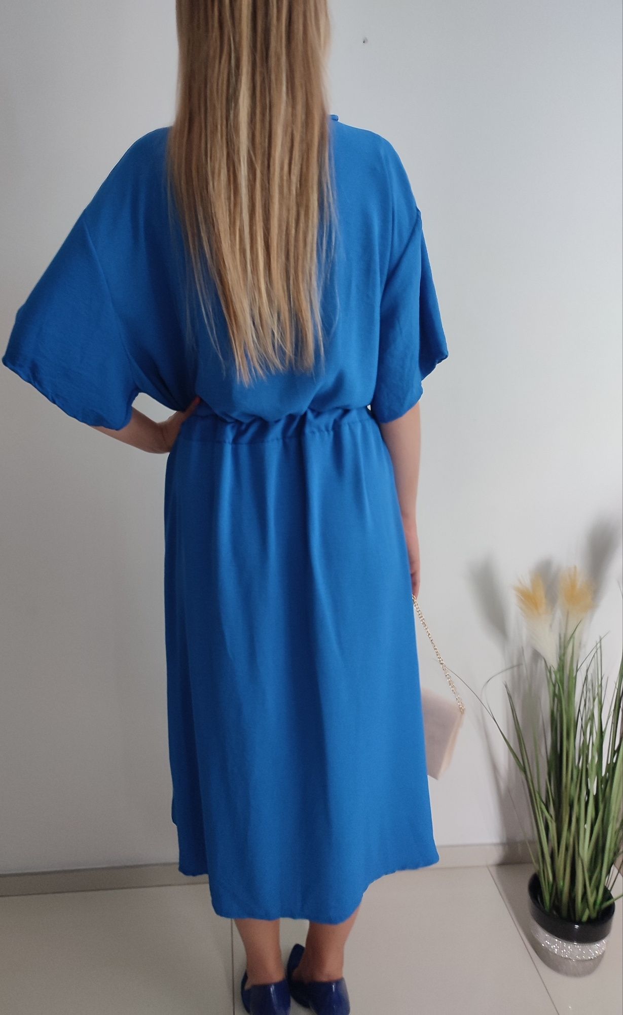 Sukienka plus size 4xl 5xl wiskoza wyszczuplająca