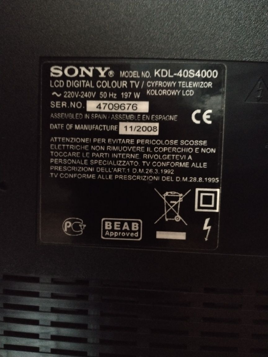 Telewizor Sony BRAVIA 40 cali Full HD