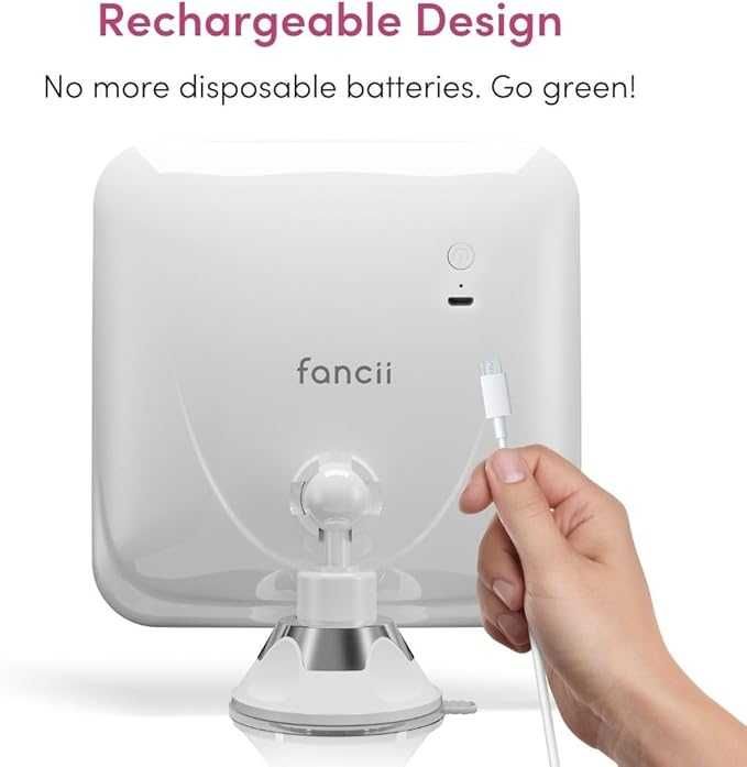 Lustro Fancii Mira 2 z LED i 10× powiększeniem, USB-C, 13h pracy