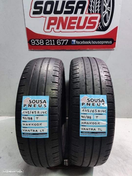 2 pneus semi novos 175-65r14c hankook - oferta dos portes 70 EUROS