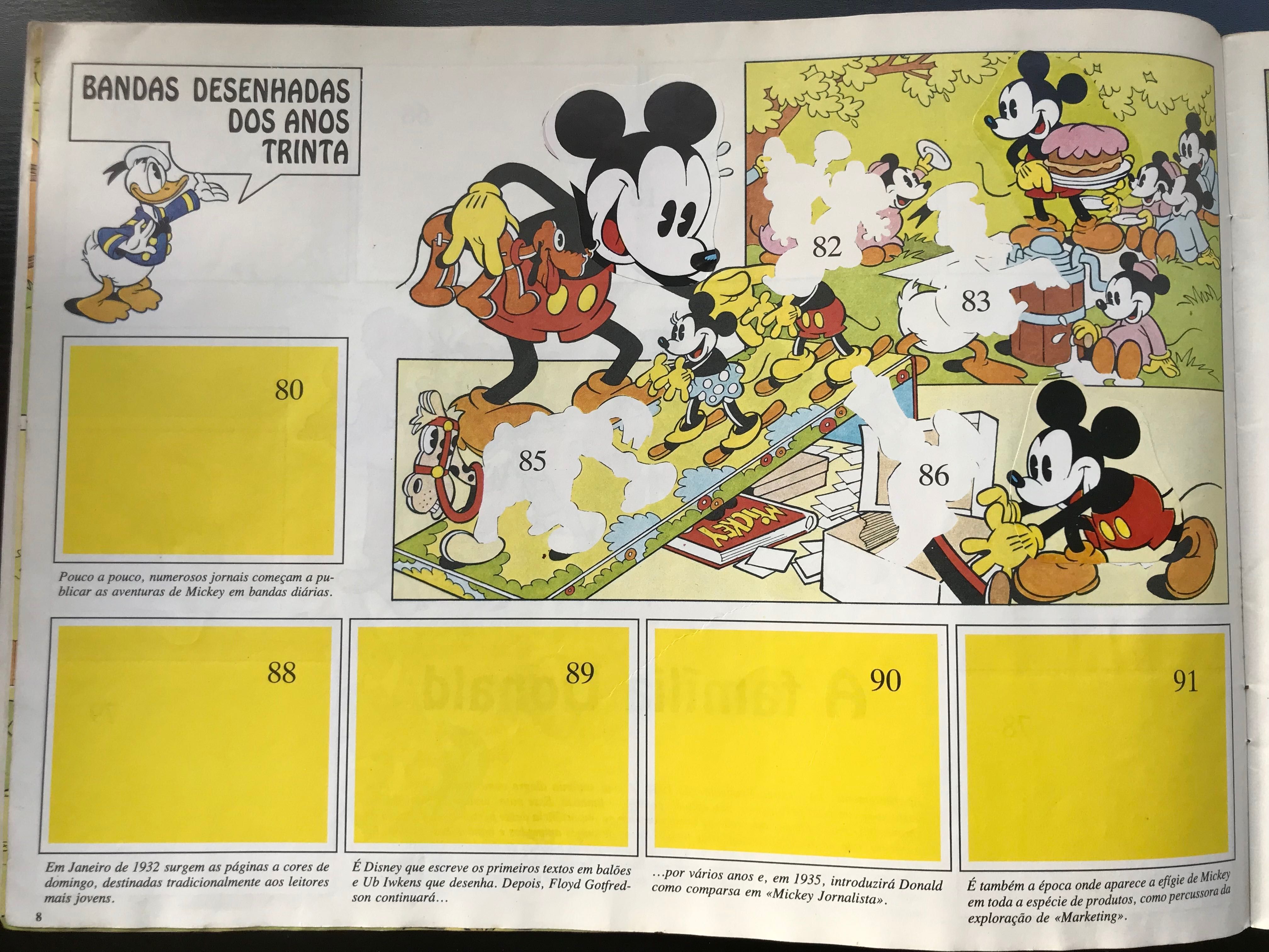 Caderneta Disney Show cromos anos 80