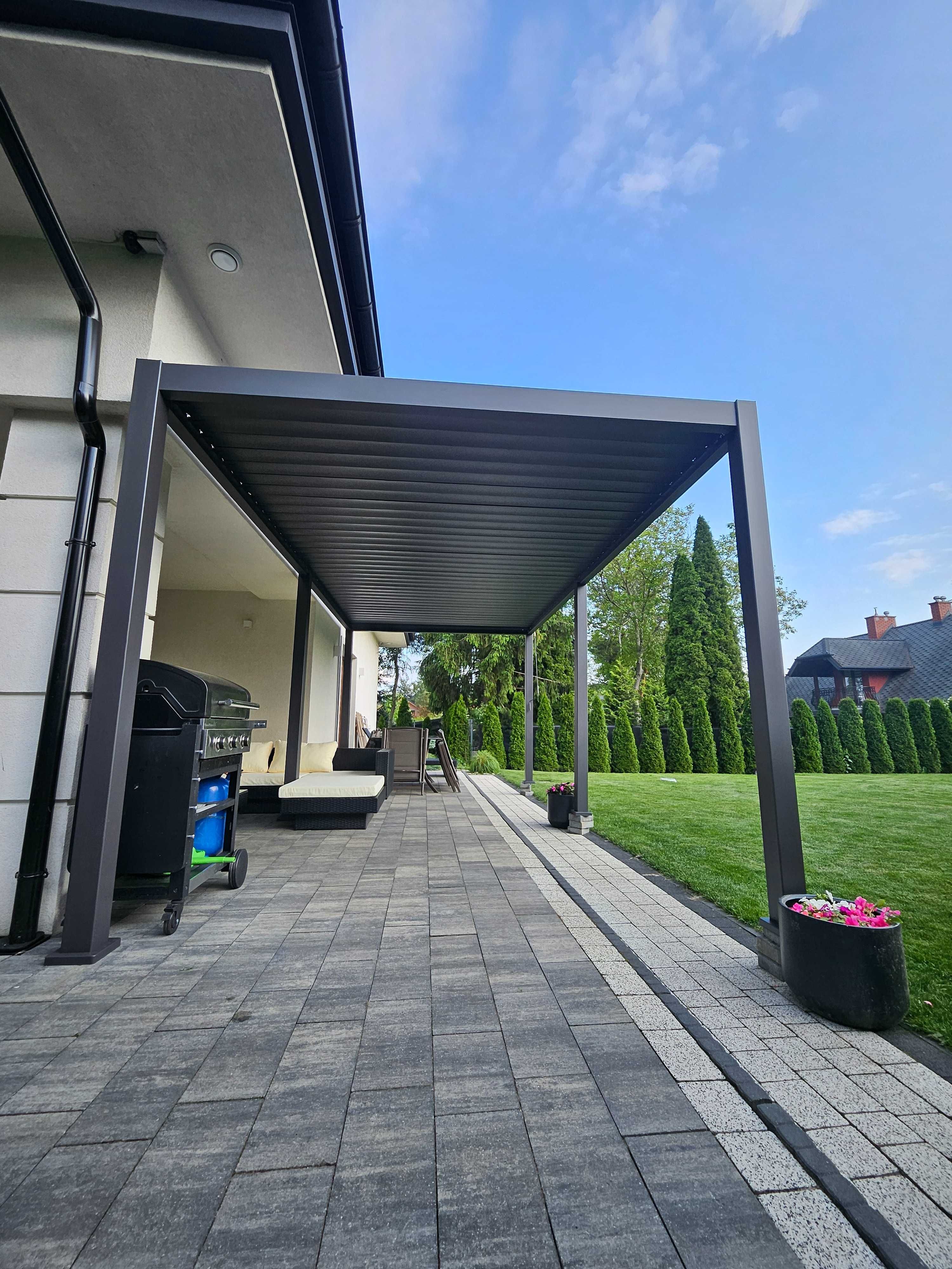 Pergola z regulowanymi listwami 3x6 m z montażem