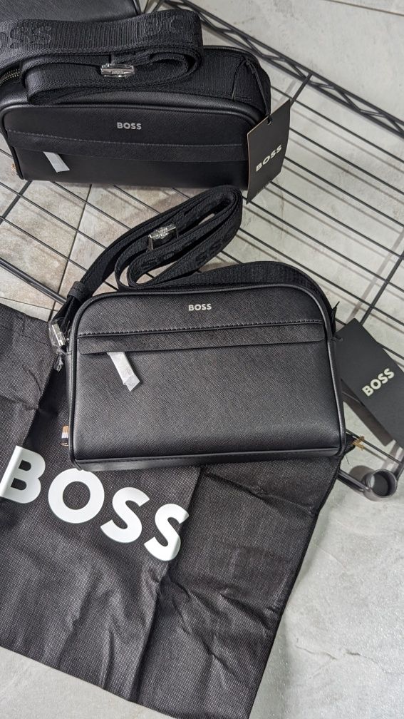 Шкіряна сумка Hugo Boss Оригінал