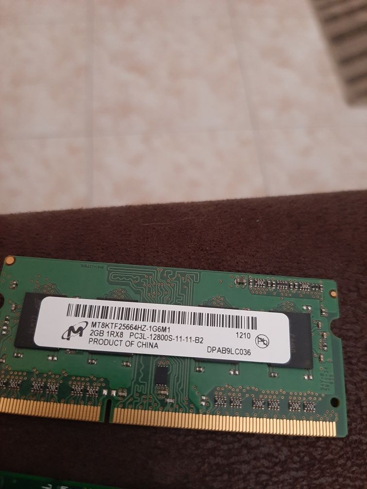 Memórias ram para pc portátil