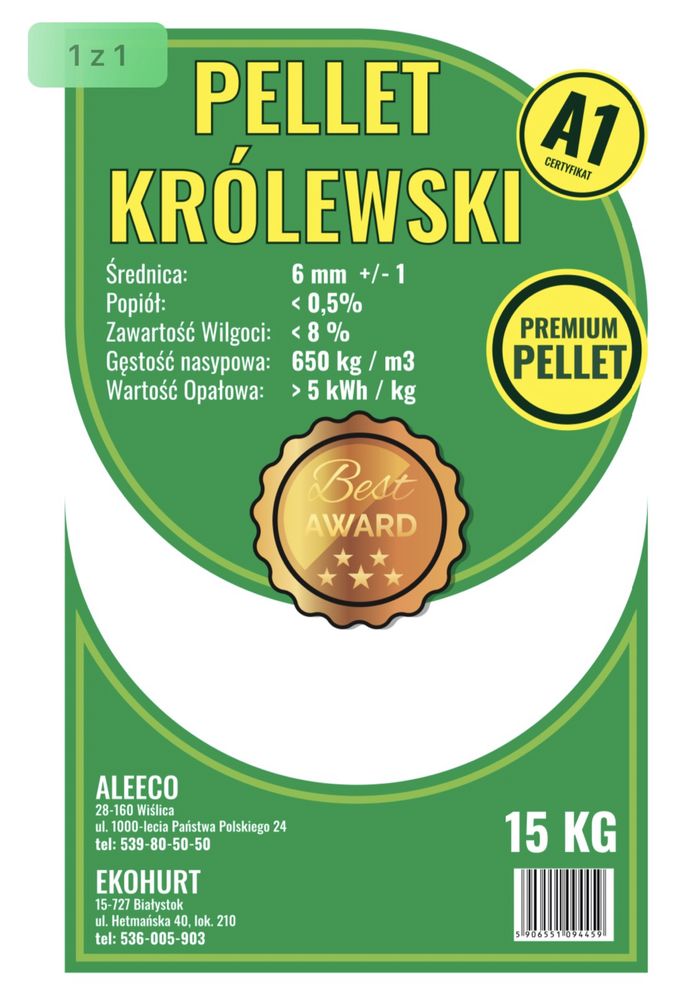 Pellet Krolewski Certyfikat A1