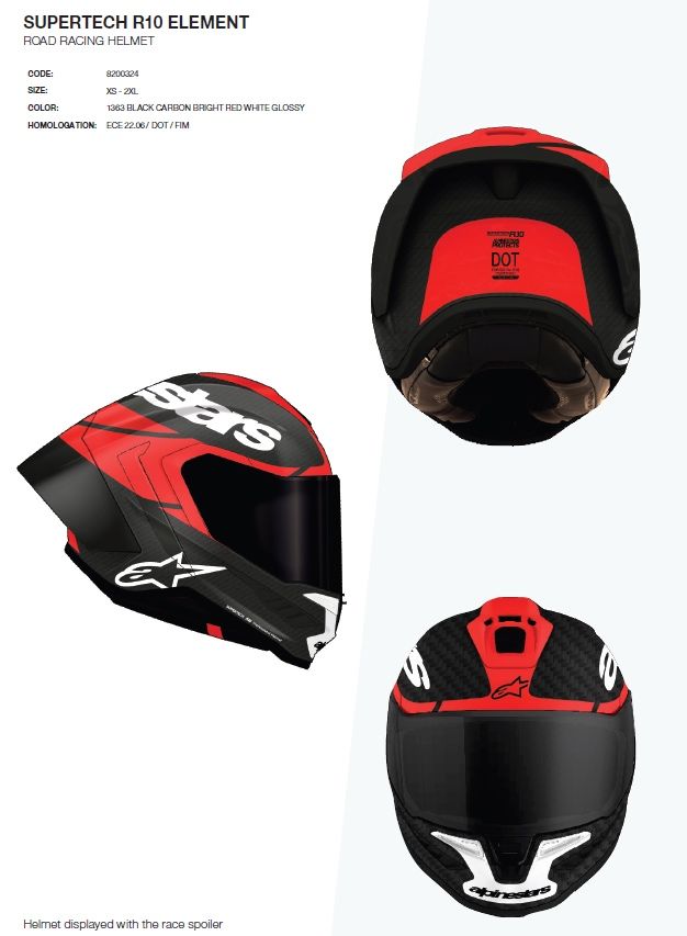 Шлем Alpinestars supertech R10 карбон