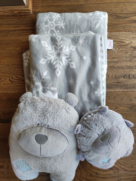 Koc Triumph i poduszka przytulanka miś home and you