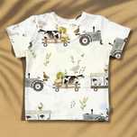 Chrisma Kids koszulka chłopięca t-shirt farma traktory 98