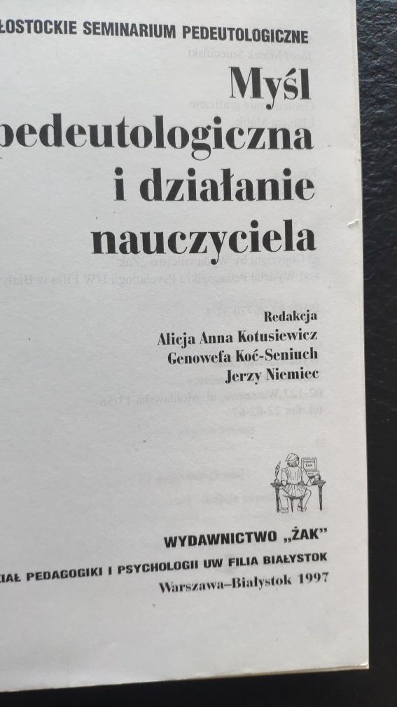 Myśl pedeutologiczna i działanie nauczyciela , 1997 r