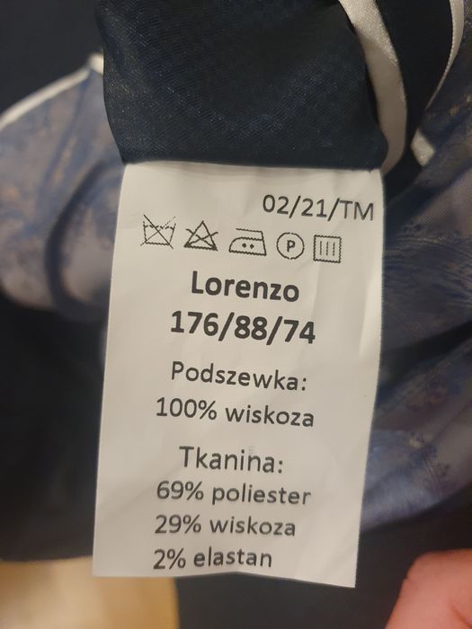 Garnitur dla chłopca 176 cm . Lorenzo. Jak nowy !!!