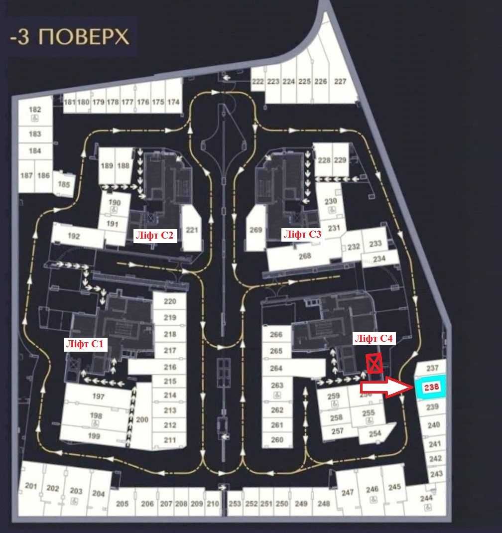 Найкраща ціна! Паркінг 22.3 м2 в зданому ЖК Crystal Park Tower. Без %