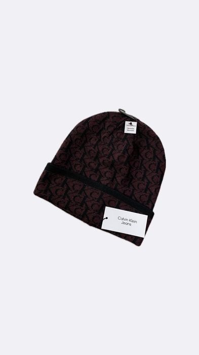 Зимняя шапка calvin klein (ck 2in1 reverse logo beanie hat) с америки