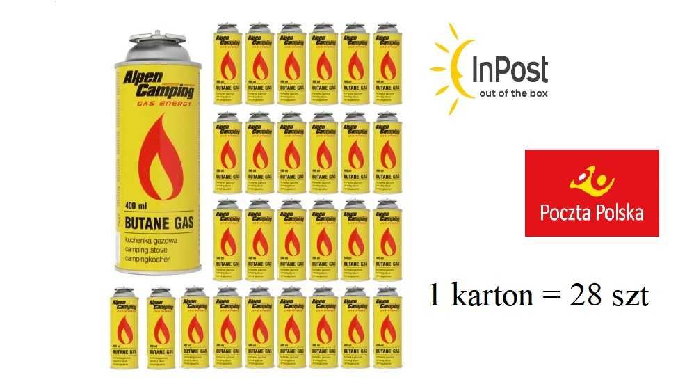 Kartusze gazowe Alpen Camping karton 28 szt odbiór osobisty Bytom