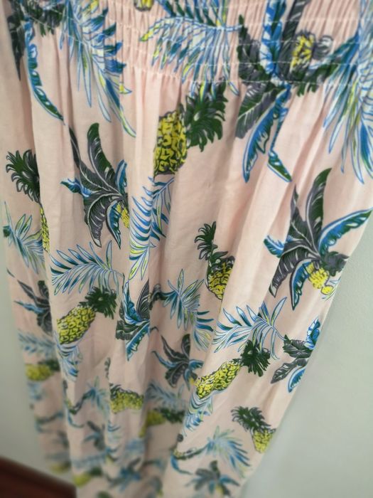 Sukienka damska letnia l-xl 40-42 długa maxi na grubych ramiączkach ró