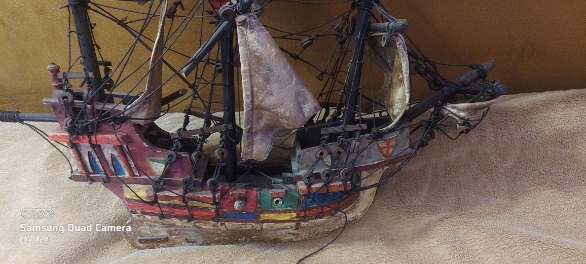 Drewniany Model Statek Santa Maria Krzysztof Kolumb