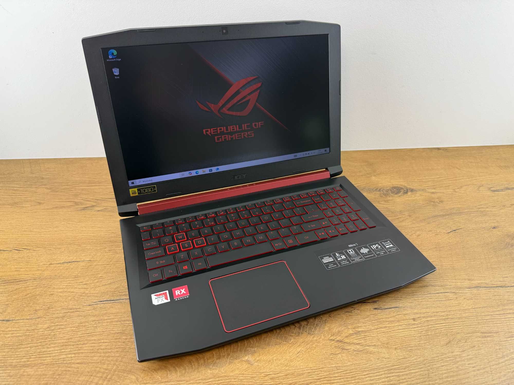 1241 Laptop Acer NITRO 5, RADEON R7, SSD M2 240GB, 16GB RAM, Podś klaw