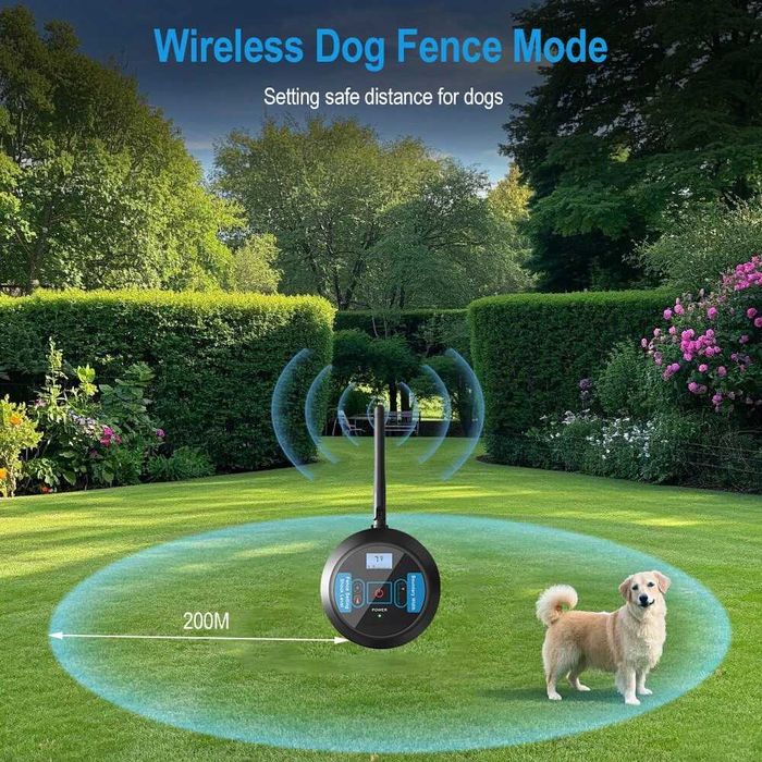 (Artigo Novo) Cerca Wireless à Prova de Água e recarregável para Cães