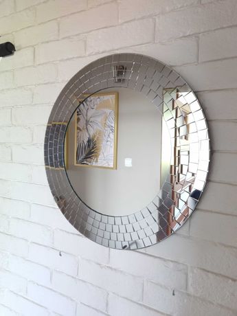 Piękne Lustro okrągłe mozaika 50 cm