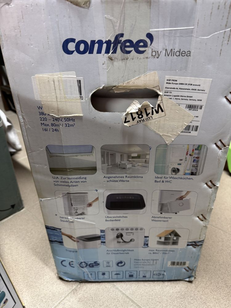 osuszacz powietrza MIDEA COMFEE MDDF-16DEN3 16 L / 24 god