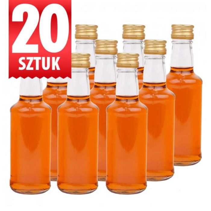 20 sztuk Butelka szklana monopolowa na wódkę 200 ml