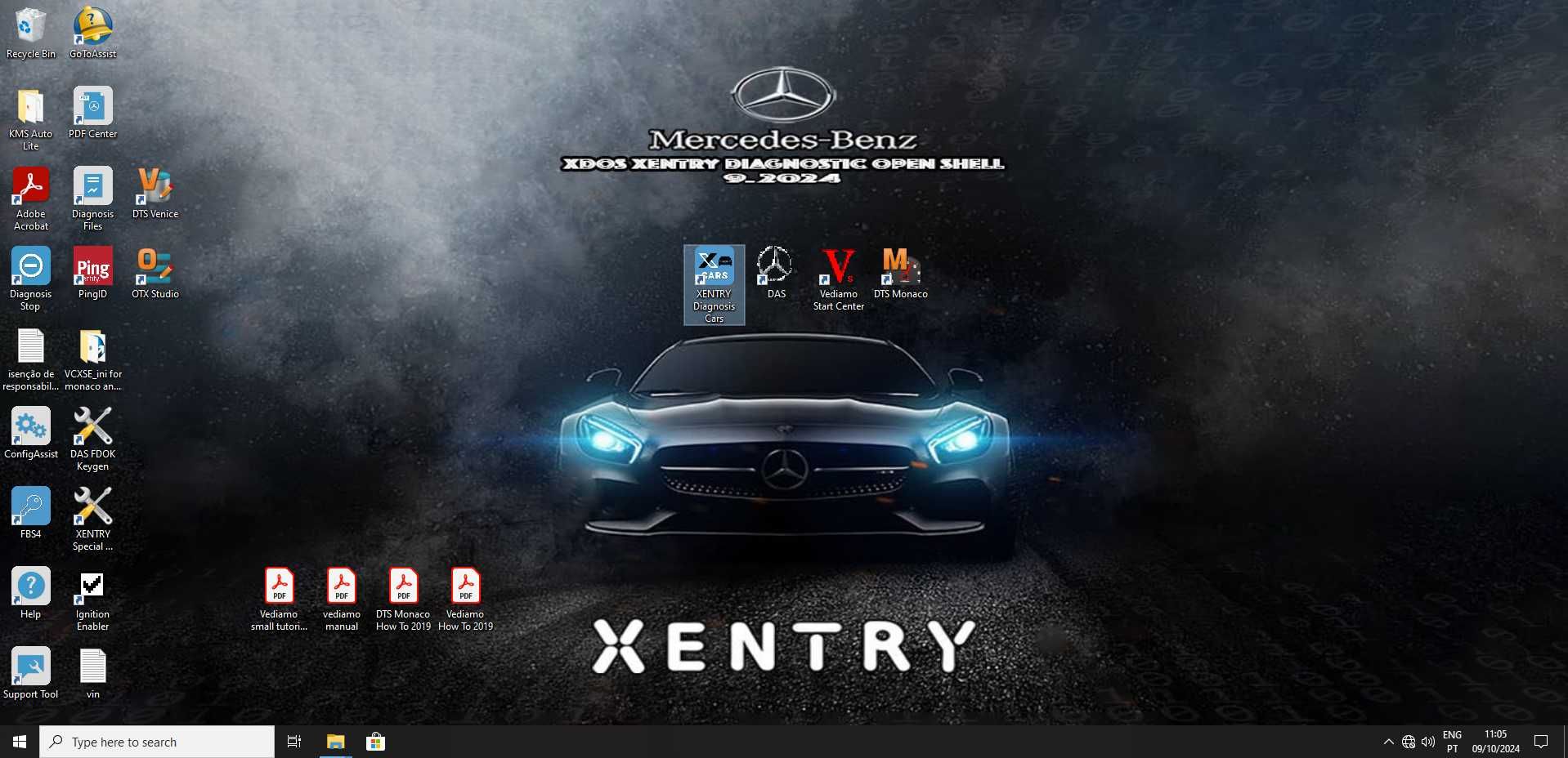 Mercedes xentry/Das v2024/09 com Vediamo v5.1 e DTS monaco