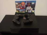 Ps4 pro 1TB + 2 controles originais+pes2017 e fifa 18