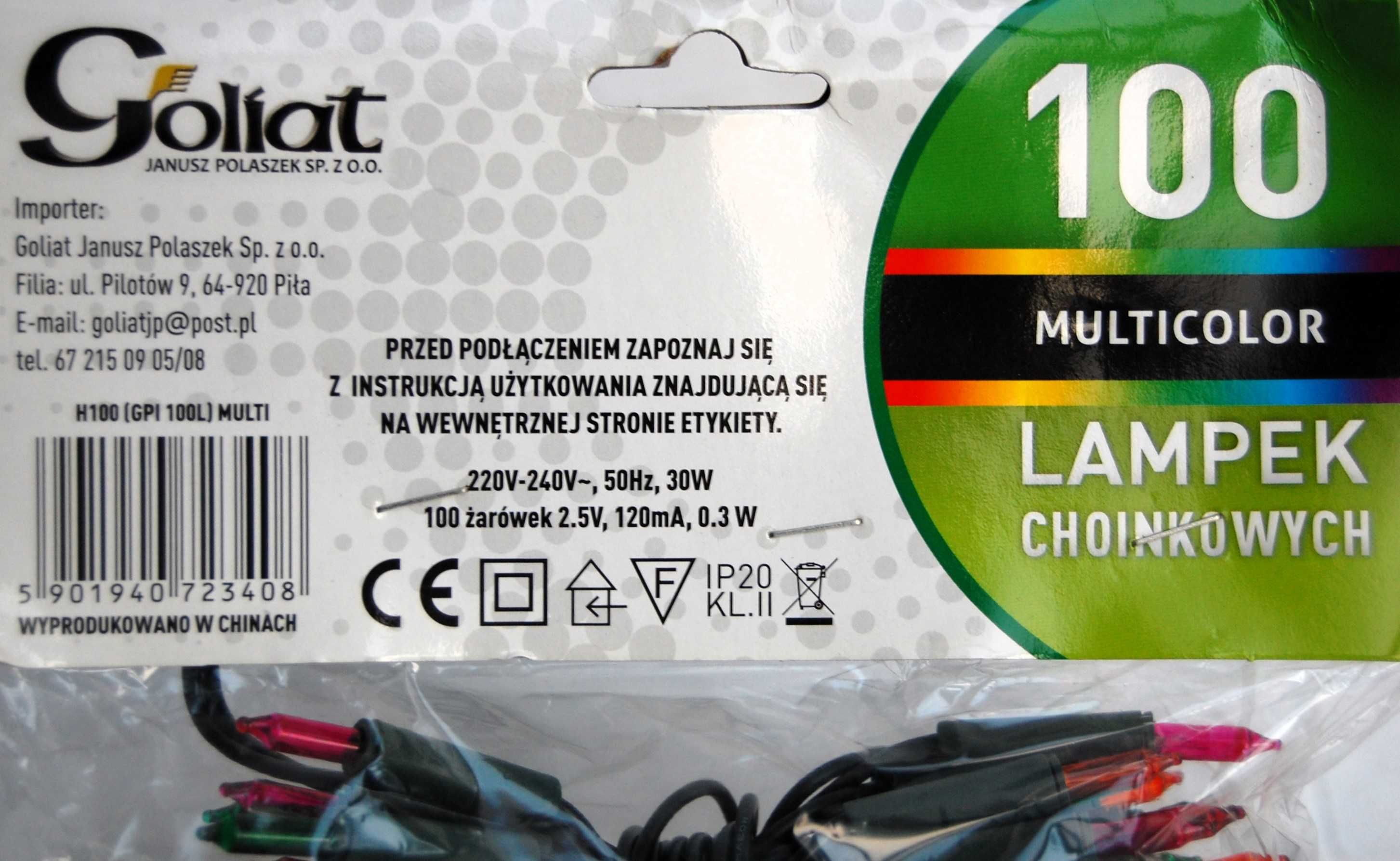 Lampki choinkowe wewnętrzne, Goliat, LED multicolor tradycyjne