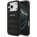Etui AMG Leather Debossed Lines Logo do iPhone 17 Pro - czarne