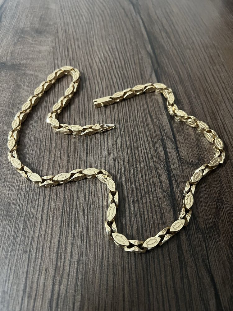Złoty łańcuszek / łańcuch cartier 585 128g 70cm