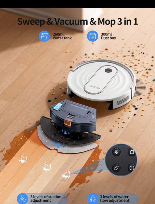 Robo aspira e lava novo