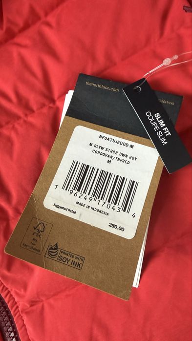 Куртка The North Face Belleview Stretch Down Hoody Red M L ОРИГІНАЛ